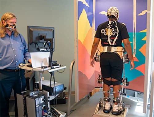 Assistive devices used in neurorehabilitation.